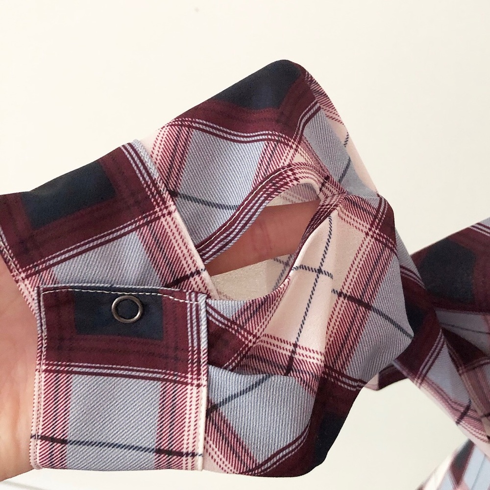Prana | Burgundy & Blue Plaid Flint Tunic/Dress NWT - Picture 5 of 13